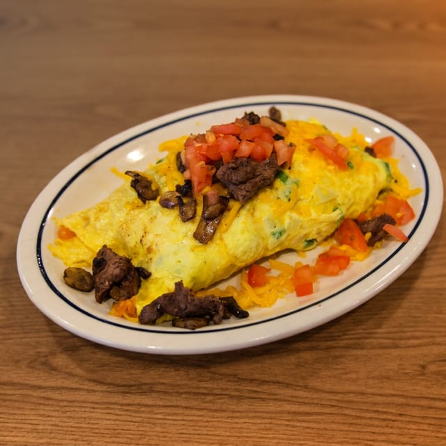 Hearty Philly Omelette.