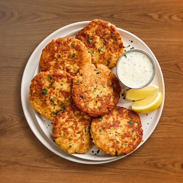 Golden Salmon Patties.