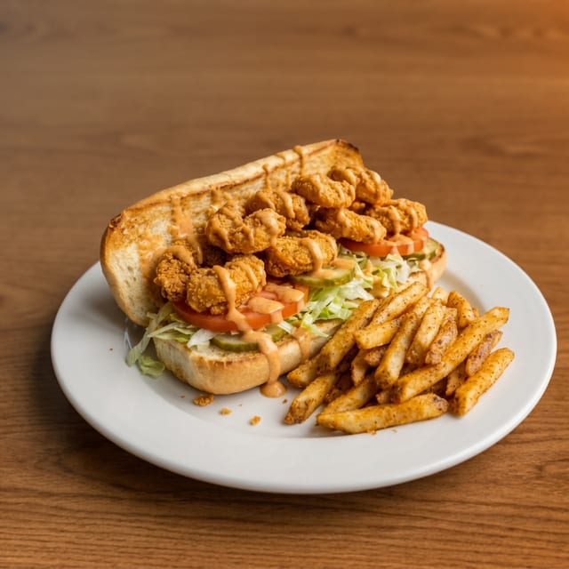 Shrimp Po Boy/Fries.